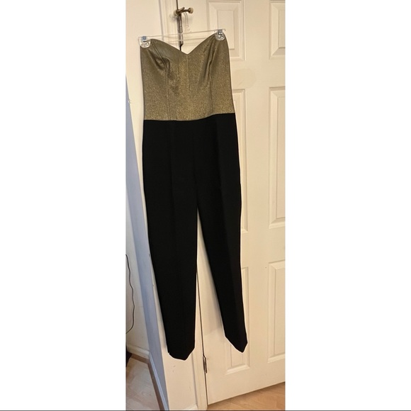 NWOT Trina Turk Black/Gold Strapless Jumpsuit- sz 6! - Picture 6 of 8